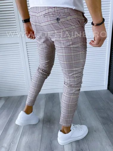 Pantaloni barbati casual regular fit in carouri B1928 N8-4.2